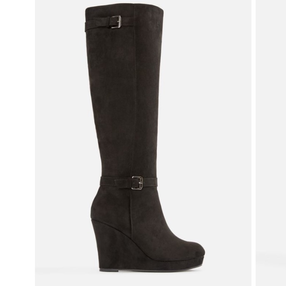 Just fab brekka wedge boot in tan women’s size 12 wide calf